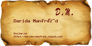 Darida Manfréd névjegykártya